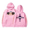 Sybnwnwm Anime One Piece Sweats à Capuche Hoodies Blanc Barbe Cosplay Sweatshirt Drawstring Pulls Tops