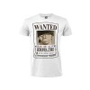 T-shirt One Piece Chapeau de Paille Modèle Wanted Recherché Roronoa Zoro Coton. Unisexe. Blanc Adulte Garçon., Blanc, X-Small