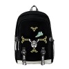 AMOMA Unisexe Anime One Piece Daypacks Cosplay Luffy Zoro 3D Imprimé Léger Casual Polyvalent Toile Sac À Dos One Size,ZoroGre