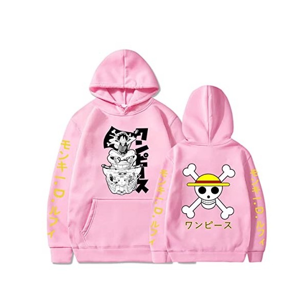 Sybnwnwm Anime One Piece Unisexe Hip Hop Sweat À Capuche Pull Tops Sweat Pull Homme Femme