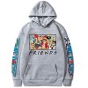 Sybnwnwm Sweat à capuche unisexe One Piece Luffy Zoro Tony Chopper, Rouge, L
