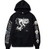 Sybnwnwm Sweat à capuche unisexe One Piece Gear 5.Luffy cheveux blancs Nika Sweat à capuche avec cordon de serrage, Noir , M