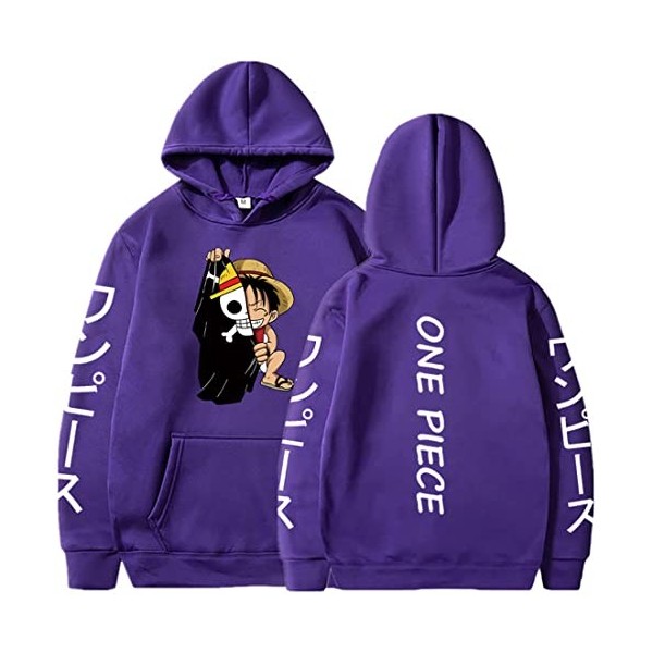 NIUHE Homme Sweat à Capuche Le Visage Souriant Personnages imprimés sur la Poitrine Logo imprimé dans Le Dos décontracté à Ma