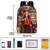 LGQHCE One Piece Enfants Sac à Dos, Luffy Sac à Dos, One Piece Sac À Dos Étudiant, 3D Cartoon Sac à Dos, Garçons et FillesCar