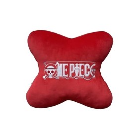 Coussin Pirate One Piece - Sous licence officielle - Qualité supérieur, rouge, 40 centimètre