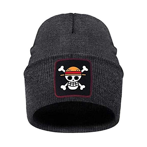 Japansai - Bonnet One Piece Emblème Anime Gris | Cadeau Fan Série | Chapeau dHiver Doux et Réglable, Gris, M