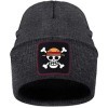Japansai - Bonnet One Piece Emblème Anime Gris | Cadeau Fan Série | Chapeau dHiver Doux et Réglable, Gris, M