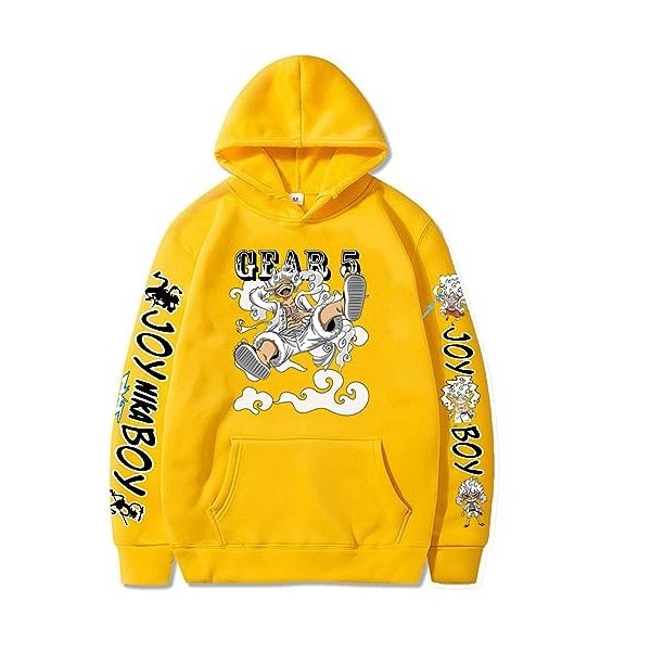 Sybnwnwm One Piece Sweater Gear 5 Monkey D Luffy Sweats à Capuche 3D avec Capuche Pull Homme Femme