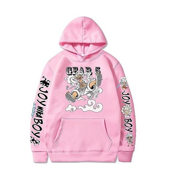 Sybnwnwm One Piece Sweater Gear 5 Monkey D Luffy Sweats à Capuche 3D avec Capuche Pull Homme Femme