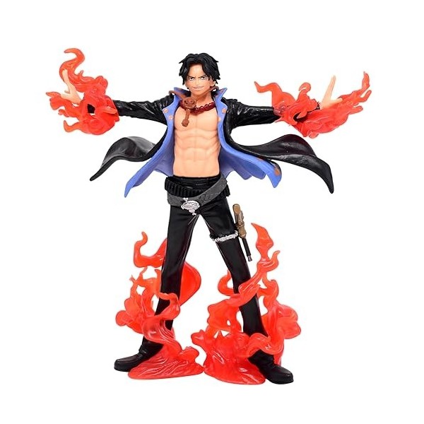 IOSCDH One Piece Figure, Anime One Piece Figurine Ace Figure, Figurines Anime Figurine PVC 18cm Figurine À Collectionner, Mod