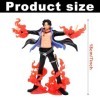 IOSCDH One Piece Figure, Anime One Piece Figurine Ace Figure, Figurines Anime Figurine PVC 18cm Figurine À Collectionner, Mod
