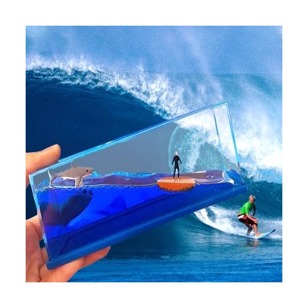 Tuzsocr Bouteille de Derive Fluide Bateau,ModèLe Fluide De Bateau De CroisièRe en Acrylique,Ornement de Bureau de décoration,