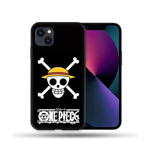Coque Compatible Magsafe pour Apple Iphone 13 6,1 Manga One Piece Tete de Mort