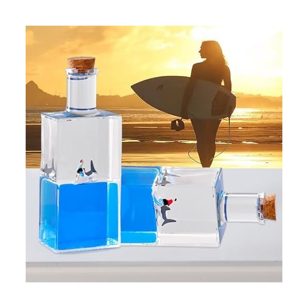 Tuzsocr Fluid Drift Bottle,Bateau de croisière Titanic insubmersible,Black Pearl Pirate Ship,Modèle Fluide de Bateau en Acryl