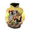Sybnwnwm Sweat à Capuche Homme One Piece Pull de Manches Longues D Luffy Enfants Pull Survêtement Outfit