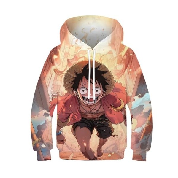 ZEJAL One Piece 3D Sweat À Capuche Imprimé Garçons Filles Vêtements De Sport Mode Enfants Sweat À Capuche Enfants Pulls À Cap