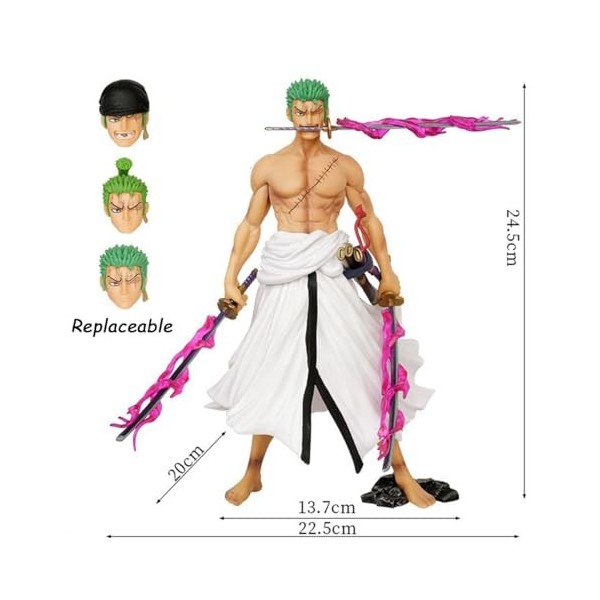 BSNRDX Figurine Manga, Figurine Anime Zoro Action Figure dAnime Populaire Collection Modèle Jouet Statues Collectibles Ornem