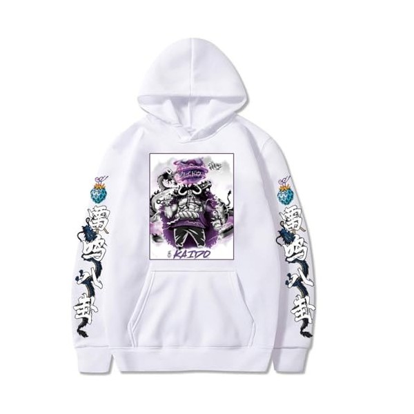 Sybnwnwm Hommes One Piece Sweats À Capuche KAIDO Hoodie À Manches Longues Sweatshirts Pull