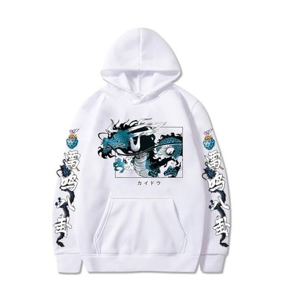 Sybnwnwm Hommes One Piece Sweats À Capuche KAIDO Hoodie À Manches Longues Sweatshirts Pull