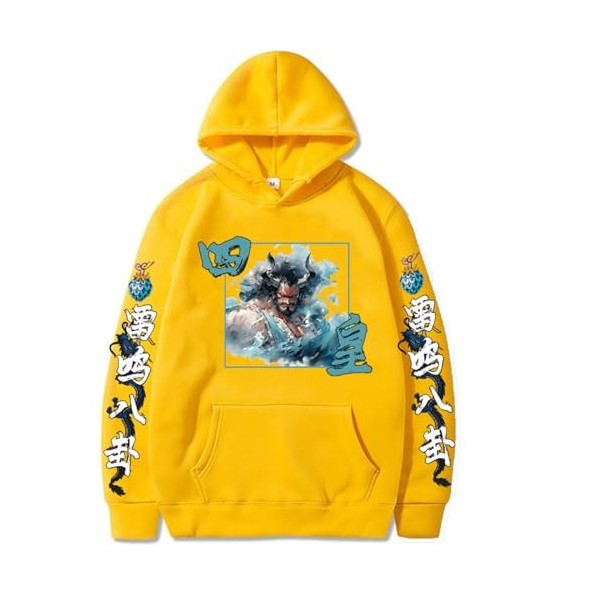 Sybnwnwm Hommes One Piece Sweats À Capuche KAIDO Hoodie À Manches Longues Sweatshirts Pull