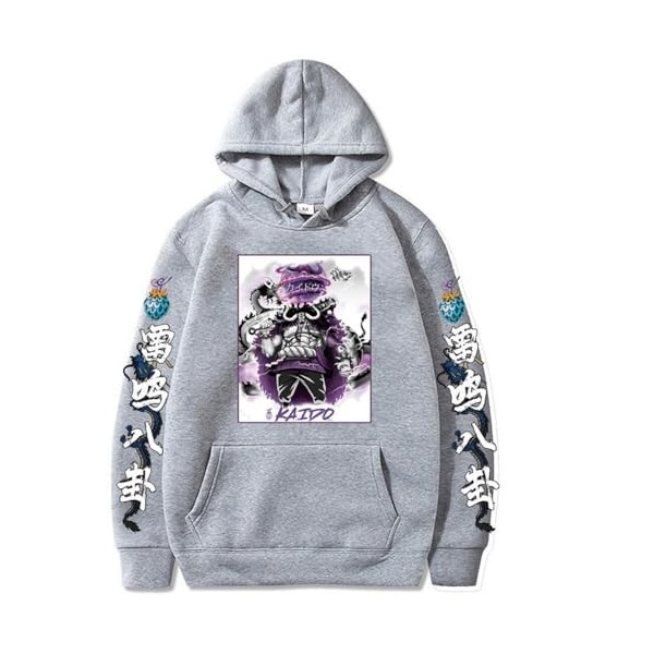 Sybnwnwm Hommes One Piece Sweats À Capuche KAIDO Hoodie À Manches Longues Sweatshirts Pull