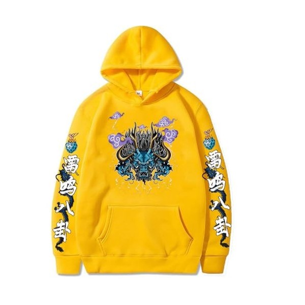 Sybnwnwm One Piece Sweats À Capuche KAIDO Sweater Homme avec Capuche Pull Occasionnel Hoodies