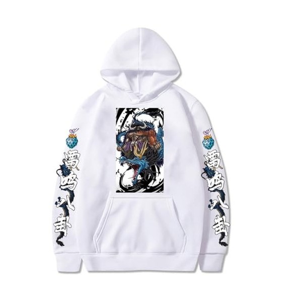 Sybnwnwm One Piece Sweats À Capuche KAIDO Sweater Homme avec Capuche Pull Occasionnel Hoodies