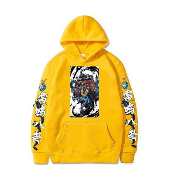 Sybnwnwm One Piece Sweats À Capuche KAIDO Sweater Homme avec Capuche Pull Occasionnel Hoodies