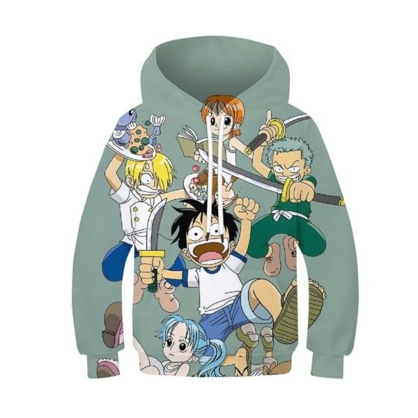 ZEJAL One Piece 3D Sweat À Capuche Imprimé Garçons Filles Vêtements De Sport Mode Enfants Sweat À Capuche Enfants Pulls À Cap