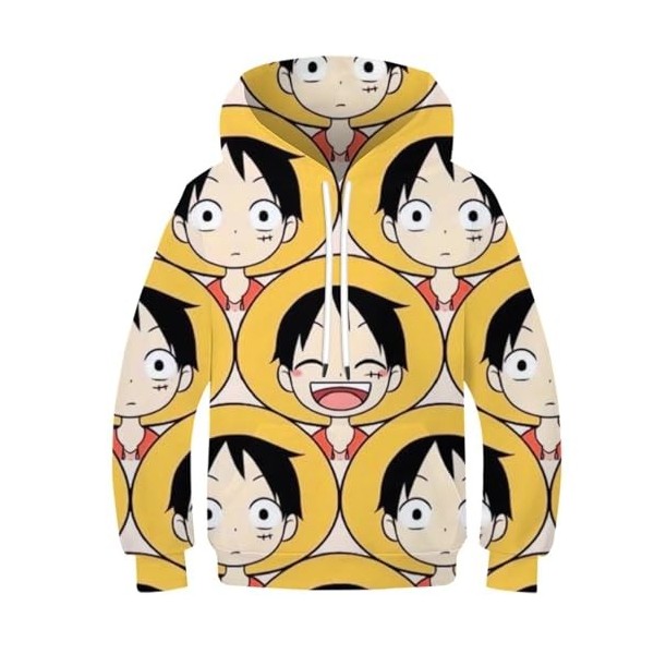 ZEJAL One Piece 3D Sweat À Capuche Imprimé Garçons Filles Vêtements De Sport Mode Enfants Sweat À Capuche Enfants Pulls À Cap