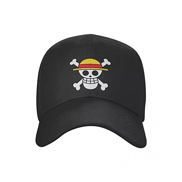Casquette de Baseball One Piece Team Luffy Casquette de Baseball Hommes Femmes Chapeau de Paille Réglable Pirates Crâne Papa