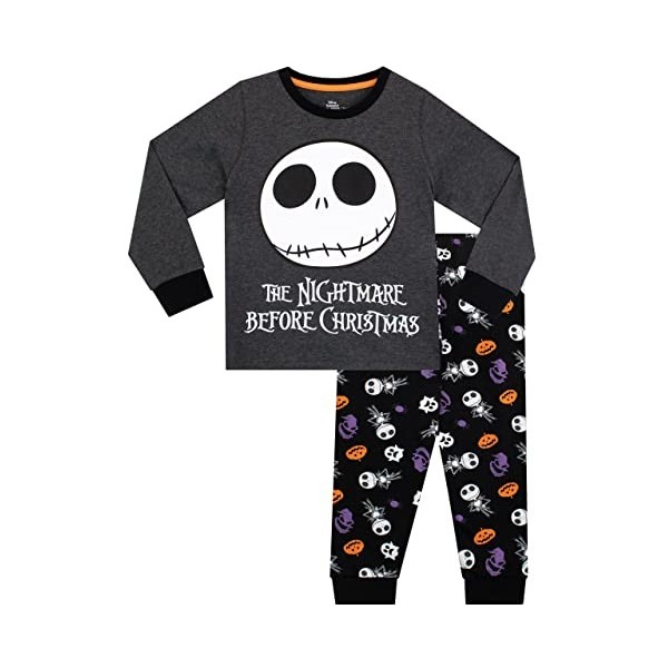 Disney Pyjama Garçon L’Etrange Noël de Monsieur Jack Noir 11-12 Ans