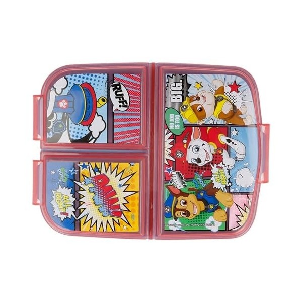 Porte-collation scolaire avec 3 compartiments porte-goûter en plastique pour enfants, salle à manger, boîte de lancement, san