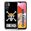 Cokitec Coque Renforcée en Verre Trempé pour Samsung Galaxy A14 4G / 5G Manga One Piece Tete de Mort