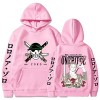 Sybnwnwm Sweat à capuche One Piece Zoro imprimé 3D Anime Hoodies Sweat à capuche à manches longues Unisexe, blanc, L