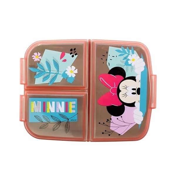 Porte-collation scolaire avec 3 compartiments porte-goûter en plastique pour enfants, salle à manger, boîte de lancement, san