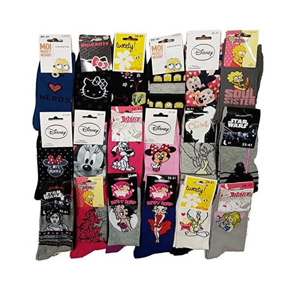Disney socksHomme Surprise Chaussettes Licence vendues en Pack de 10 Paires Surorise, Pack Paires Mod謥s Enfant Garcon, 31-34 