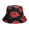 Elbenwald Naruto Bucket Hat avec Motif Symbole Contre Konoha pour Hommes Femmes Unisexe Blanc