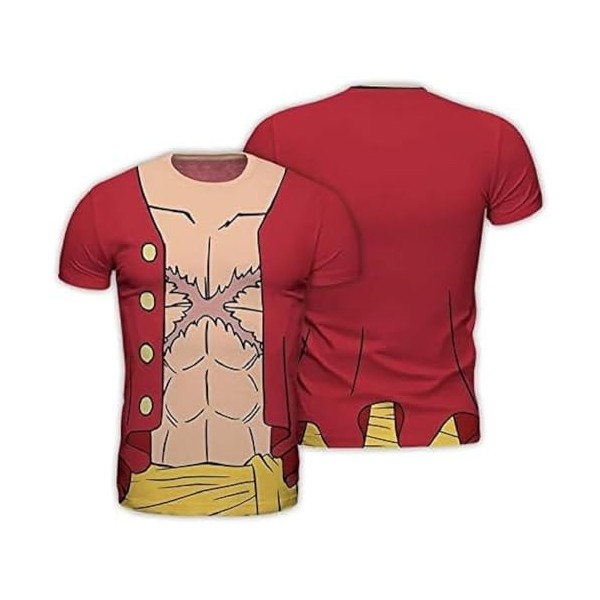 ABYSTYLE - One Piece - Replica T-Shirt - Luffy New World - Rouge - Homme L 