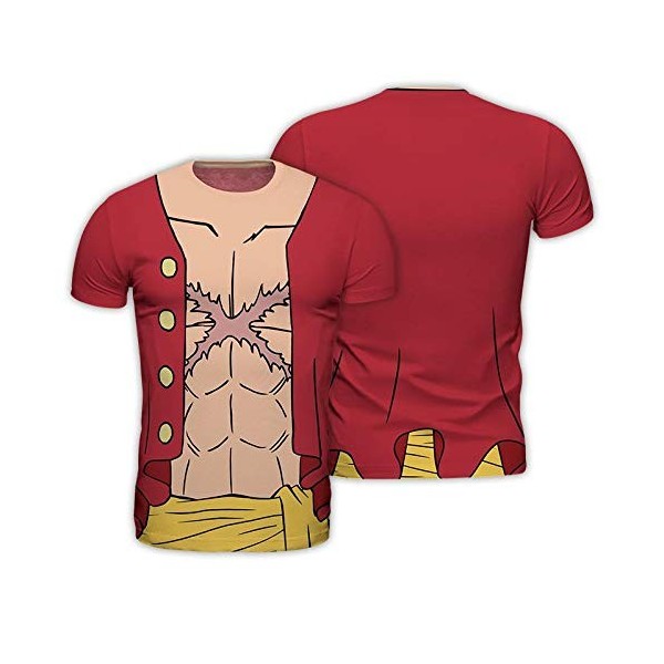 ABYSTYLE - One Piece - Replica T-Shirt - Luffy New World - Rouge - Homme L 