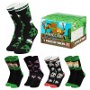 Minecraft Chaussettes Enfant, Lot de Chaussettes Fantaisie, Idée Cadeau Gamer, Chaussettes Garcon 31-36 et 37-40 Multicolore