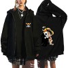 Veste Femme One Piece Zoro Luffy Vêtements Unisexes Anime Avec Capuche Sweat Veste Polaire Sweatshirt Zip-up Pull Chaud Anime