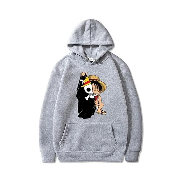 2022 Japonais Anime One Piece Luffy Hoodies Hommes Décontracté Polaire Pull Sweat