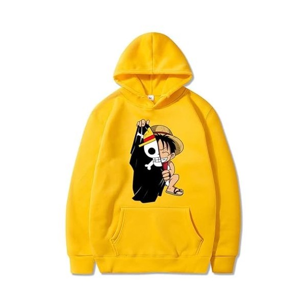 2022 Japonais Anime One Piece Luffy Hoodies Hommes Décontracté Polaire Pull Sweat