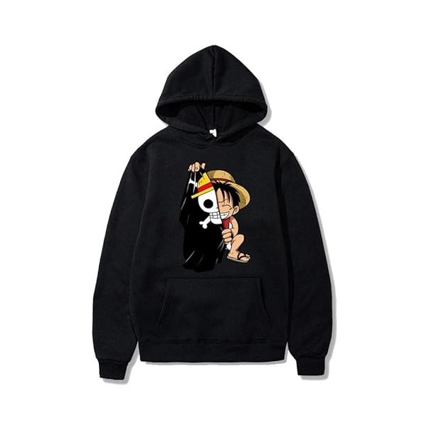 2022 Japonais Anime One Piece Luffy Hoodies Hommes Décontracté Polaire Pull Sweat