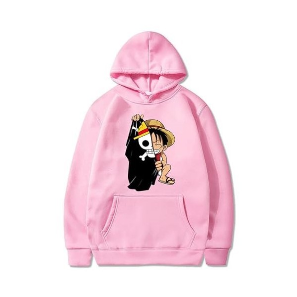 2022 Japonais Anime One Piece Luffy Hoodies Hommes Décontracté Polaire Pull Sweat