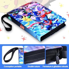 Classeur Carte 1080 Cartes,Transparente Classeur Carte Magic,9 Pochettes 60 Pages Classeur Cartes,Pochette Carte en Cuir Impe