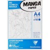Clairefontaine 94037C Bloc Encollé Manga et Storyboard - 100 Feuilles Papier Esquisse Blanc A4 21x29,7 cm 55g - Papier imprim