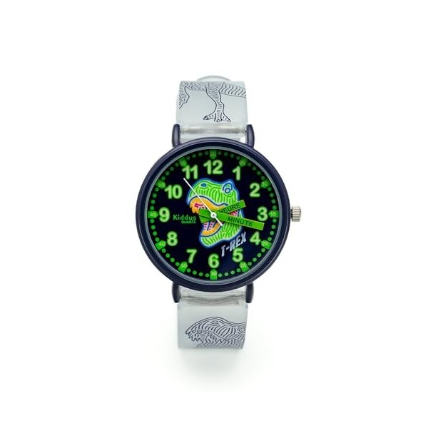 Kiddus Montre Bracelet Éducative pour Enfants, Fille, garçon. Time Teacher Analogique avec Exercices. Facile d’Apprendre à Li