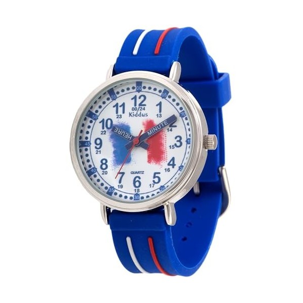 Kiddus Montre Bracelet Éducative pour Enfants, Fille, garçon. Time Teacher Analogique avec Exercices. Facile d’Apprendre à Li